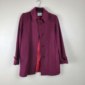 Ferncroft Vintage Maroon Wool Coat Jacket Size 11/12